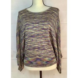STACIA sz S 100% bamboo space dyed kimono wide sleeve sweater